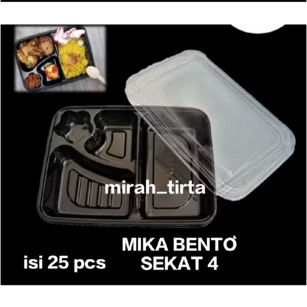 ISI 25 PCS MIKA BENTO SEKAT 4. Mika bento sekat . thinwal sekat 4