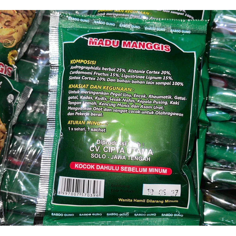 6 SACHET MADU MANGGIS - SIDO HASIL