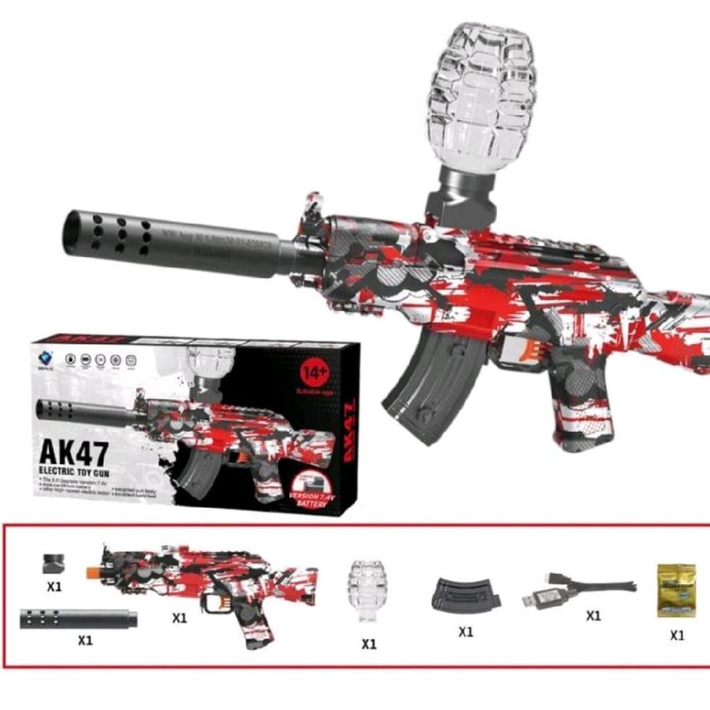 688-4 - Mainan Anak Tembakan Pistol Water Gel AK47 dengan Aksesori Lengkap