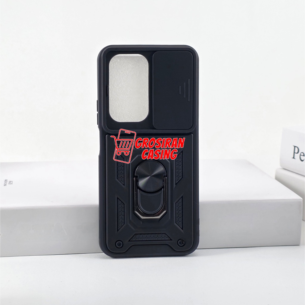 Realme C85 Case Transformer Black Slide 2 In 1 Case Realme C85
