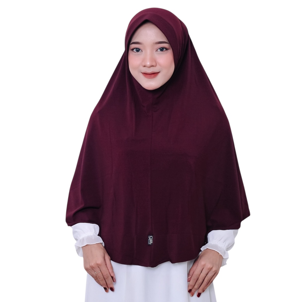 HIJAB BERGO POLOS SEMI (L) CHR HIJAB | JILBAB POLOS KERUDUNG BERGO JERSEY SUPER