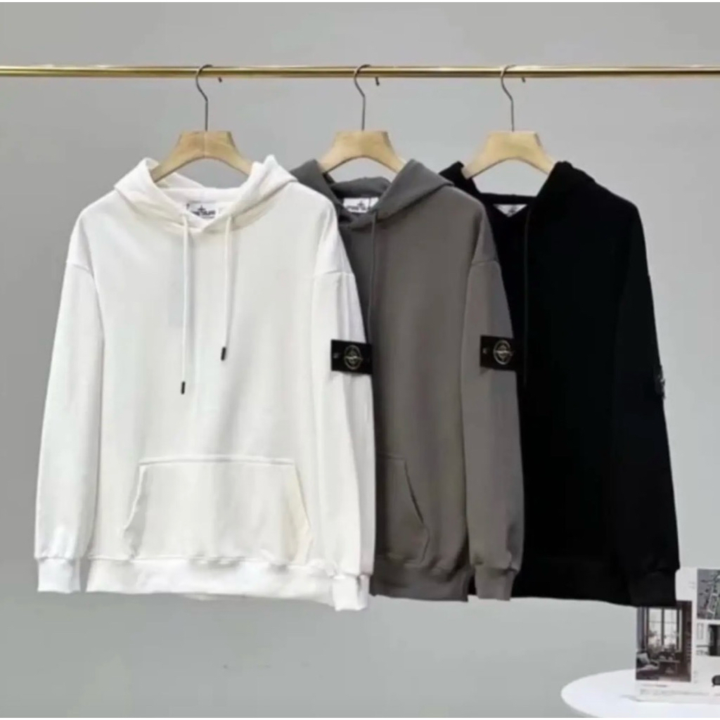 HOODIE STONE ISLAND JAKET PRIA UNISEX STONE ISLAND PATCH ORI UNISEX FULL TAG