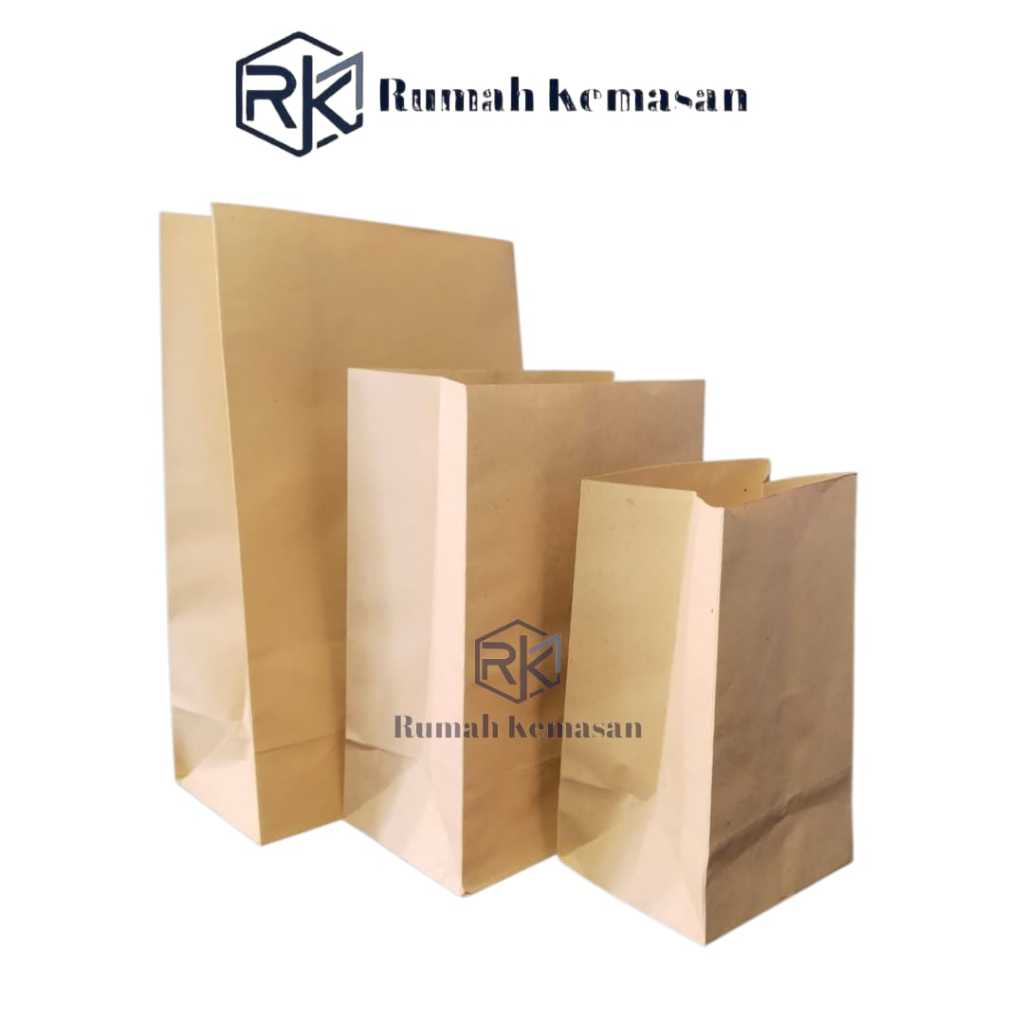 [10 pcs] Kantong Kertas Kraft l Satcel bag Kraft Paper | Bag Polos kraft | Kantong kertas | Tas Kert