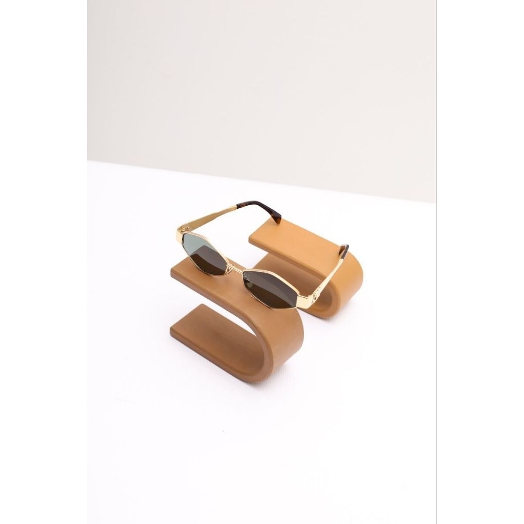 CELINE Geom*etric 02 Sunglasses in Gold/Green