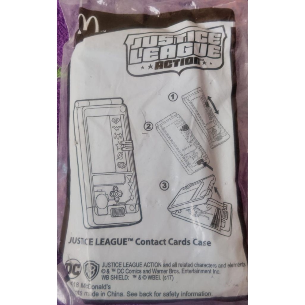 happy meal justice league action contact card case