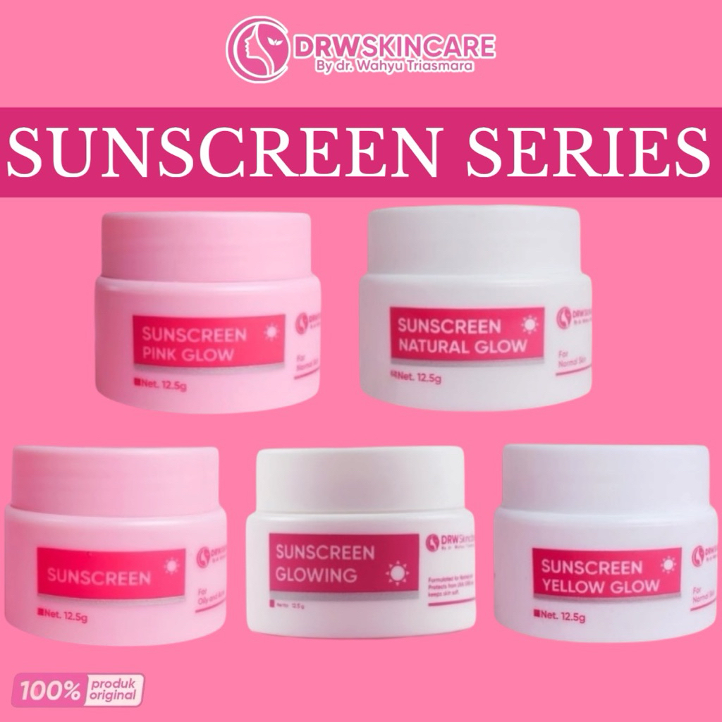 DRW Skincare Sunscreen New Cream Pagi Cream Siang Glowing Fondation Sunblock Pelembab Wajah dari Sin