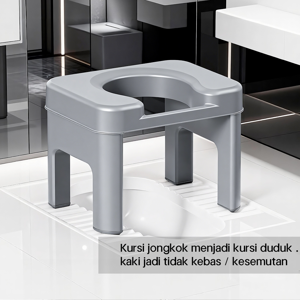 BASUS Kursi WC Jongkok Duduk Portable Plastik Closet Jongkok Kursi Toilet Duduk Kamar Mandi