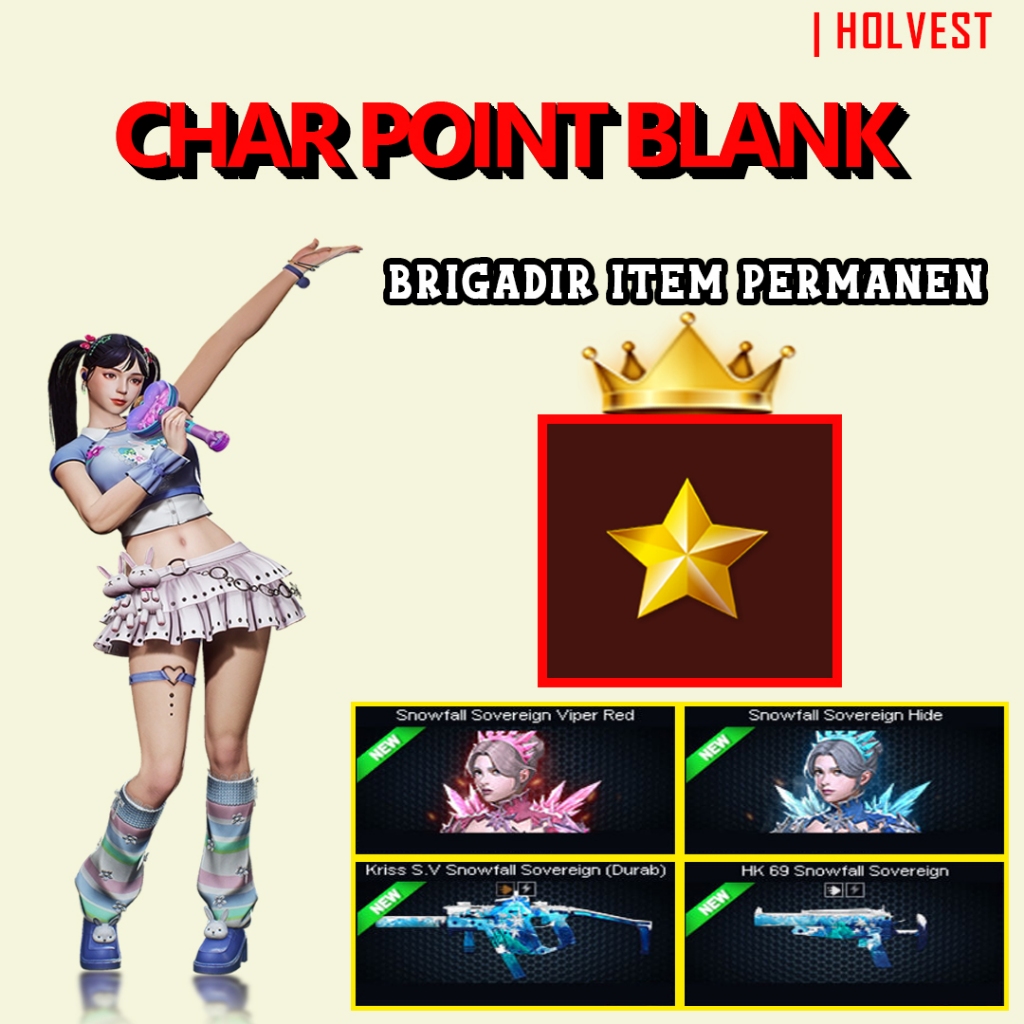 CHAR POINTBLANK / CHAR PB - BRIGADIR KRISS S.V FULL TITLE | DATA POLOS | AKUN POINTBLANK | GAME PC