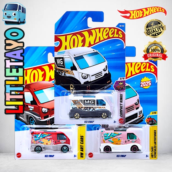 Hot Wheels Kei Swap Merah Pink Putih Diecast Mobil Van Japan Car JDM