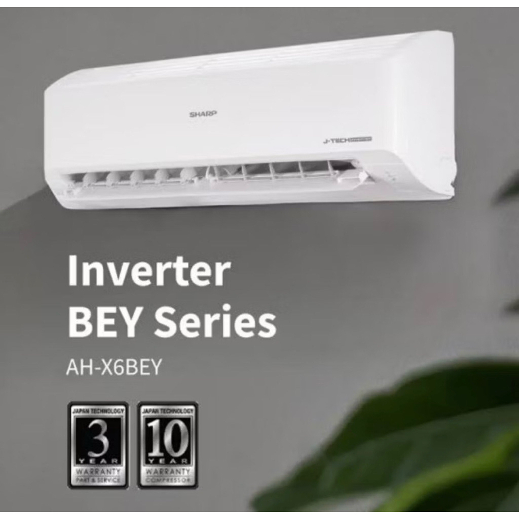 AC SHARP 1/2 PK INVERTER X06BEY + PASANG