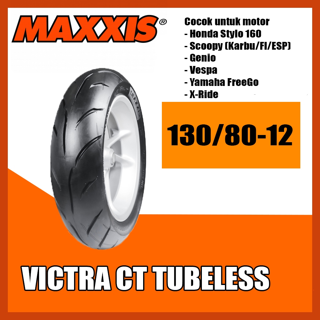BAN MAXXIS 130/80-12 VICTRA CT TUBELESS