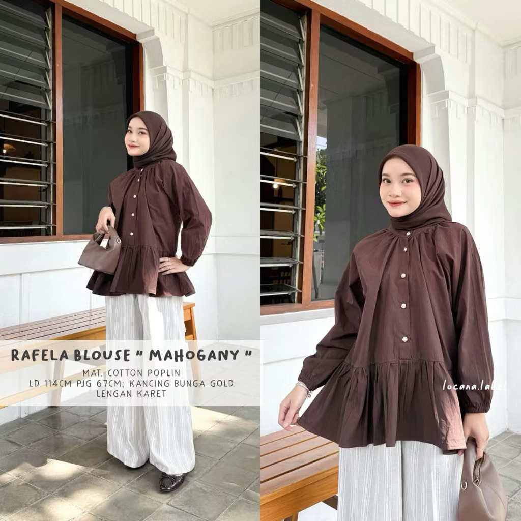 preloved blouse coklat