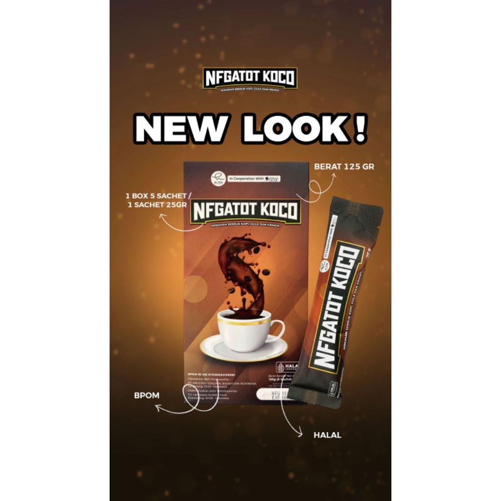 Kopi Gatot Koco New Formula - 1 Box 5 Sachet NFGATOT KOCO by dR Richard Lee