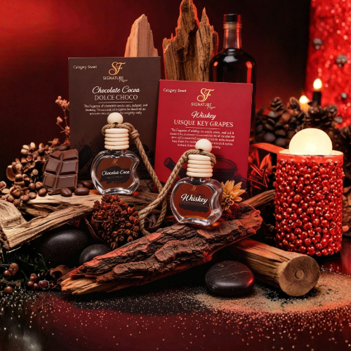 Parfum Mobil Gantung Bundling 2 Aroma (Whiskey & Chocolate) 10ML | Pengharum Mobil Manis Elegan Taha