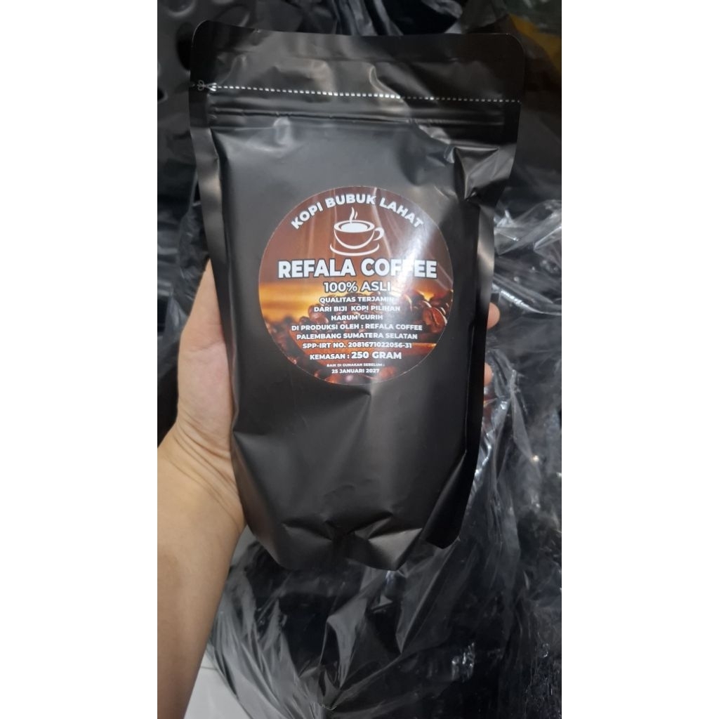 kopi robusta palembang | kopi hitam bubuk 250gr