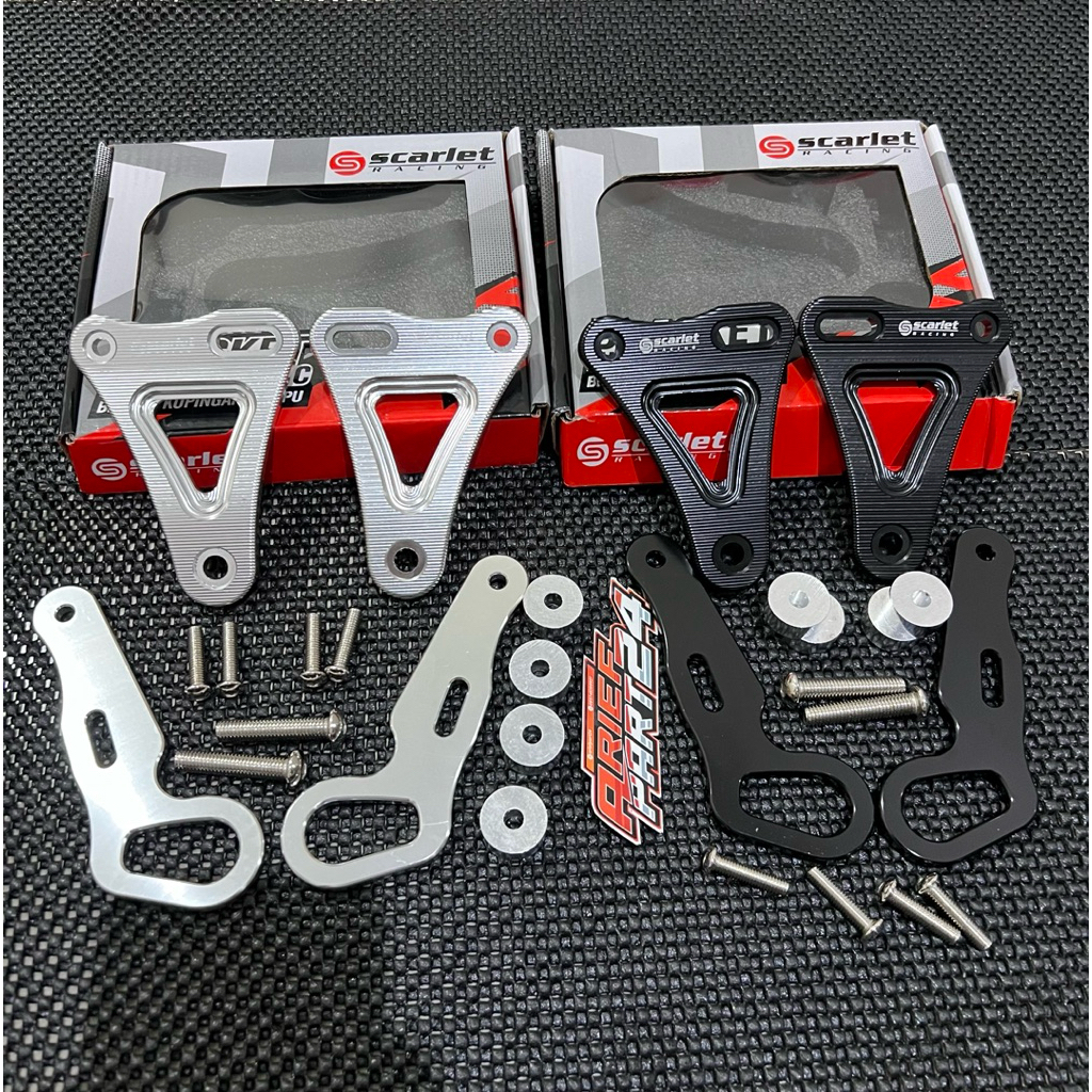 KUPINGAN Lampu NINJA SS CNC Scarlet Breket Lampu NINJA SS CNC SUDAH ANODIS