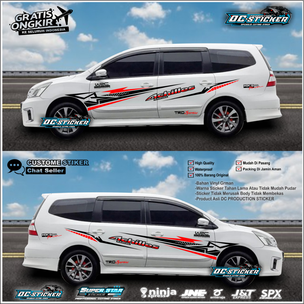 Stiker Cutting List Livina Stiker Mobil Grand Livina Stiker Bodi Samping mobil Nissan Grand Livina
