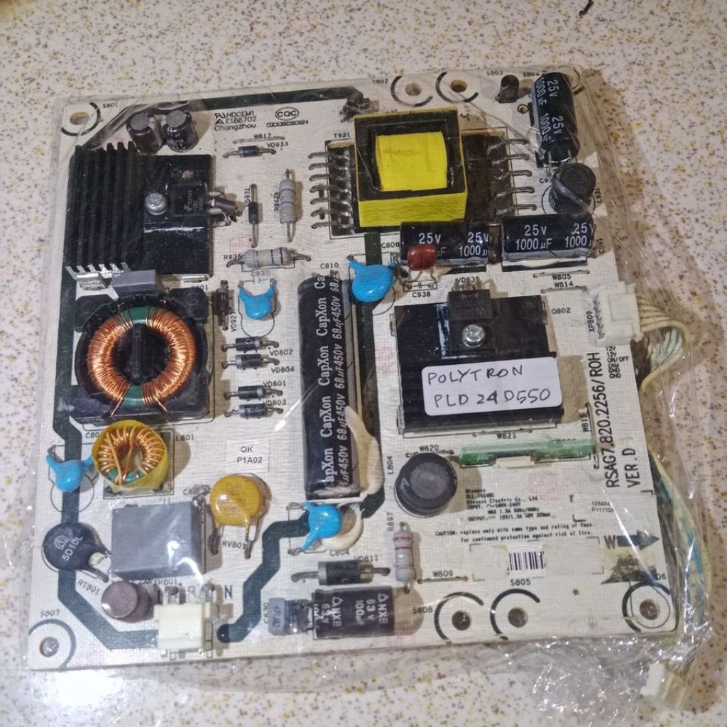 Normal .... psu tv polytron pld-24d550 pld24d550 pld 24d550