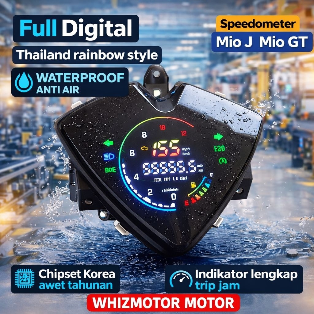 speedometer Mio j GT digital rainbow