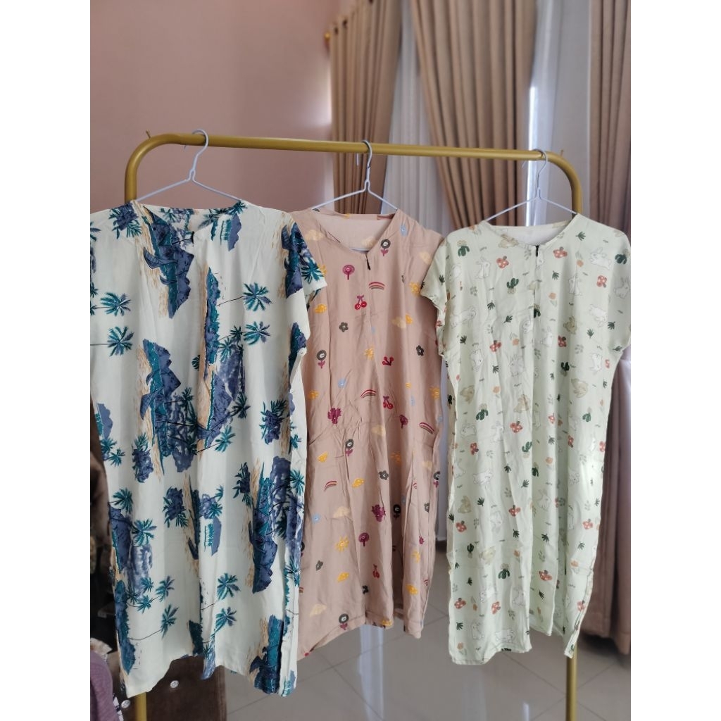 Daster MIDI Rayon premium /Daster murah/Daster Busui balikpapan