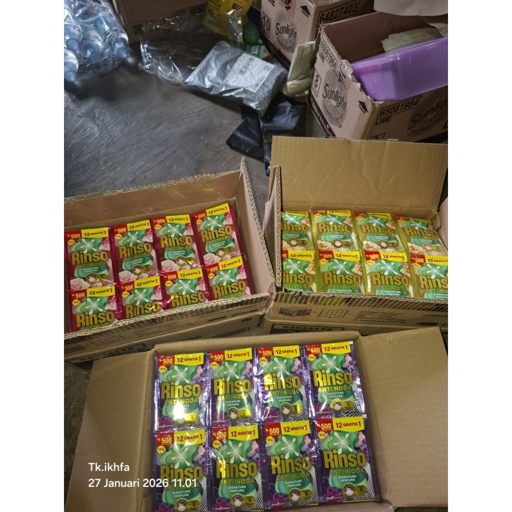 Deterjen Cair Rinso Sachet 1dus isi 8renteng
