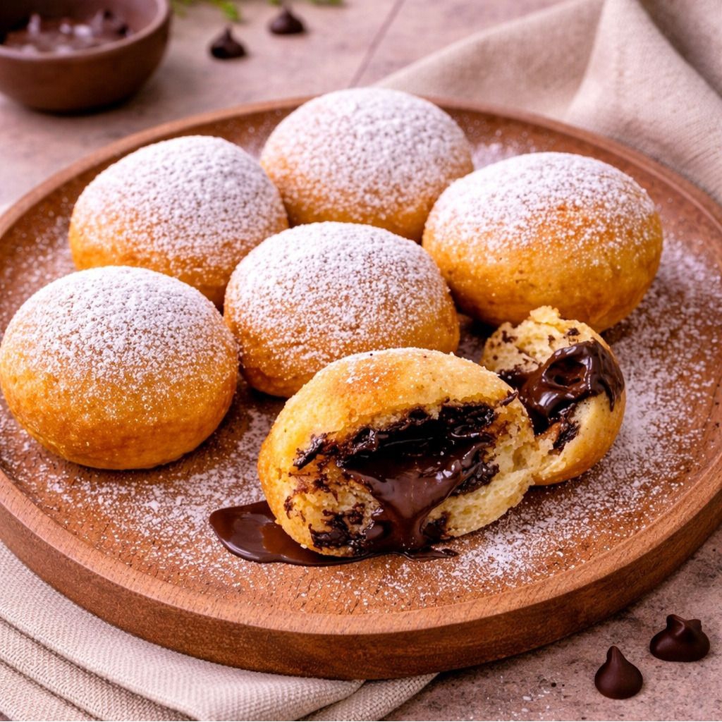 Donat Mini Isi Cokelat 24pcs Frofoo Halal Homemade Frozen Food