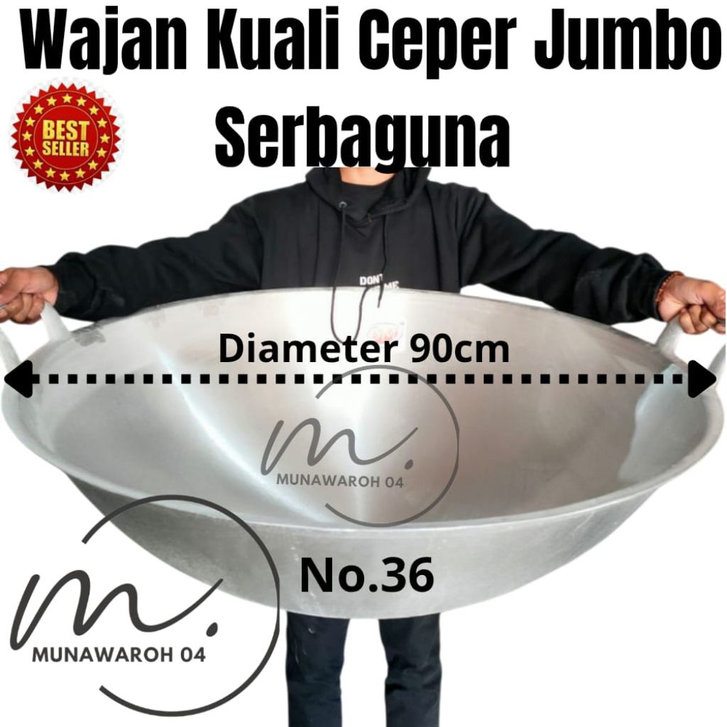 Wajan kuali penggorengan jumbo kualitas super tebal no 36,40