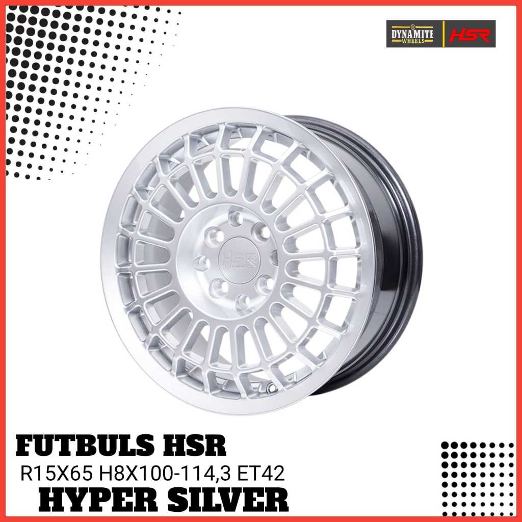 Velg Mobil Import Ring 15 Type FUTBULS HSR R15 || HYPER SILVER