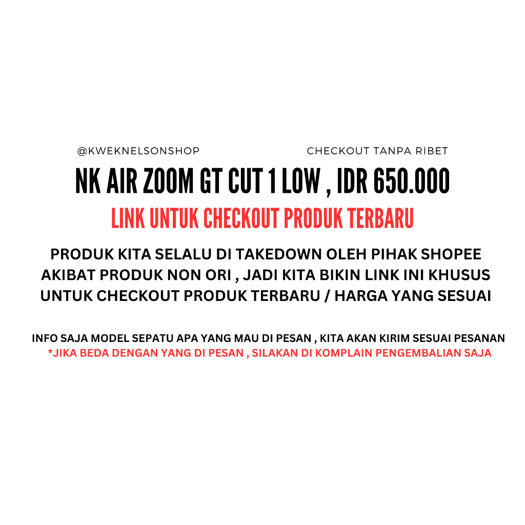 NK AIR ZOOM GT CUT 1 LOW SEPATU BASKET PREMIUM ORIGINAL