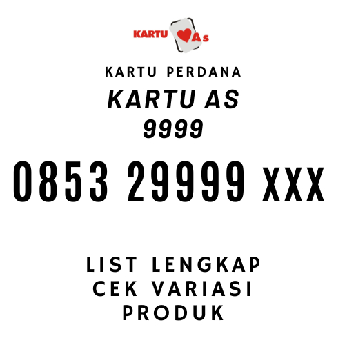 Nomor Cantik Telkomsel - Kartu AS Puas 4G LTE Hoki Kwartet 9999