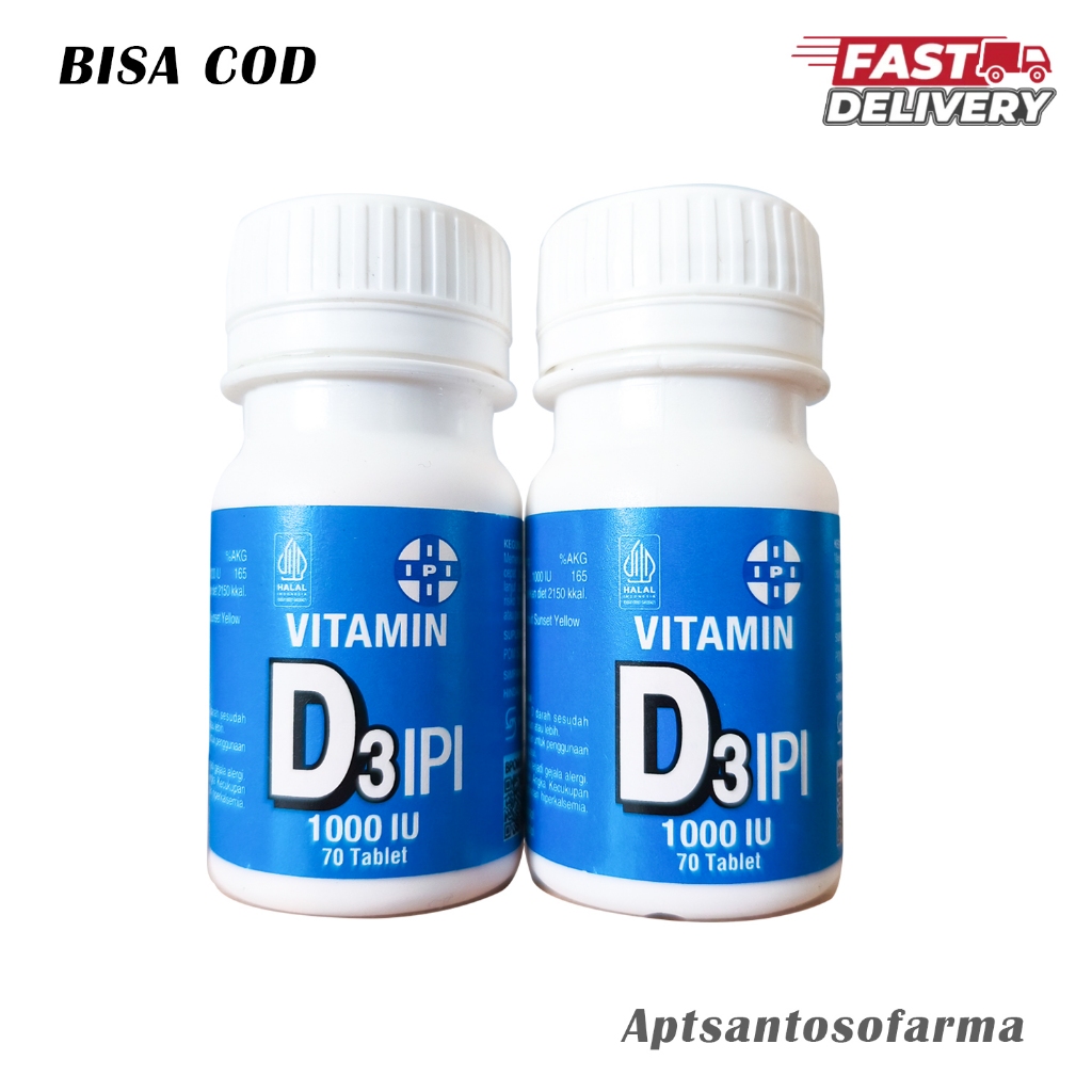 Vitamin D3 IPI 70 Tablet – Wajib Stok! Jaga Kesehatan Tubuh