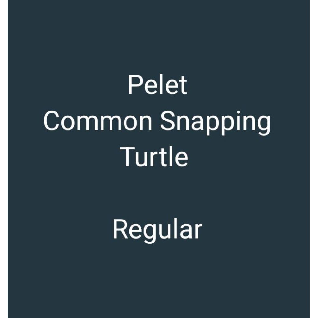 Pelet Common Snapping Turtle (CST)