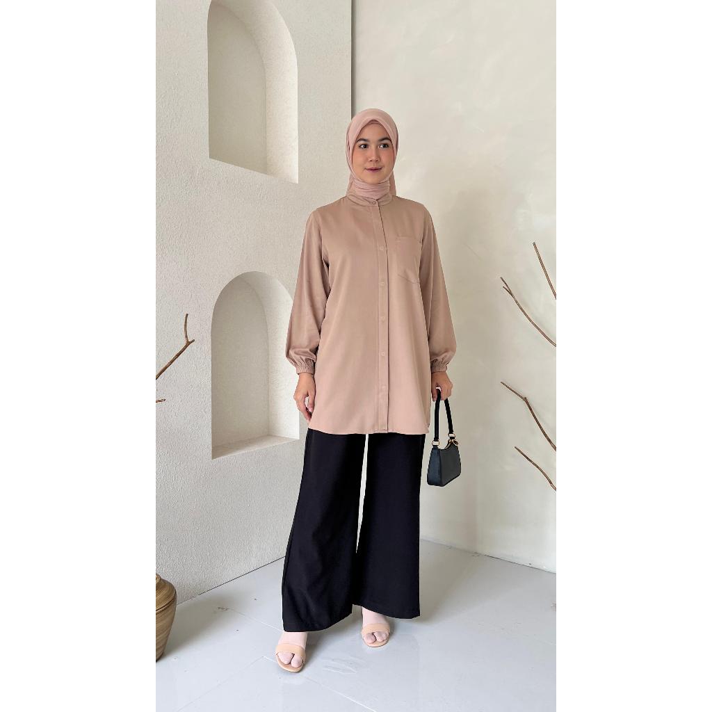 ATASAN RAYON TWILL / BAJU WANITA MUSLIM/ WARNA DIABI ADIBA/ GROSIR TANAH ABANG