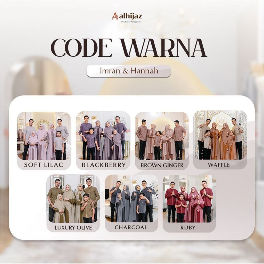 READY STOK IMRAN HANNAH BY ALHIJAZ