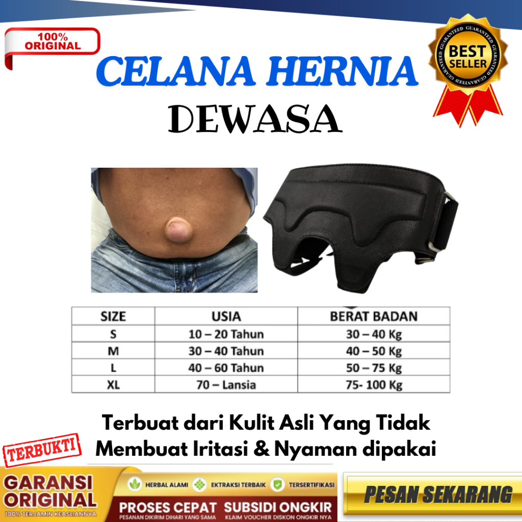 Celana Hernia Pria Dewasa Paling Ampuh, Celana Terapi Hernia Tanpa Operasi, Celana Hernia Turun Bero