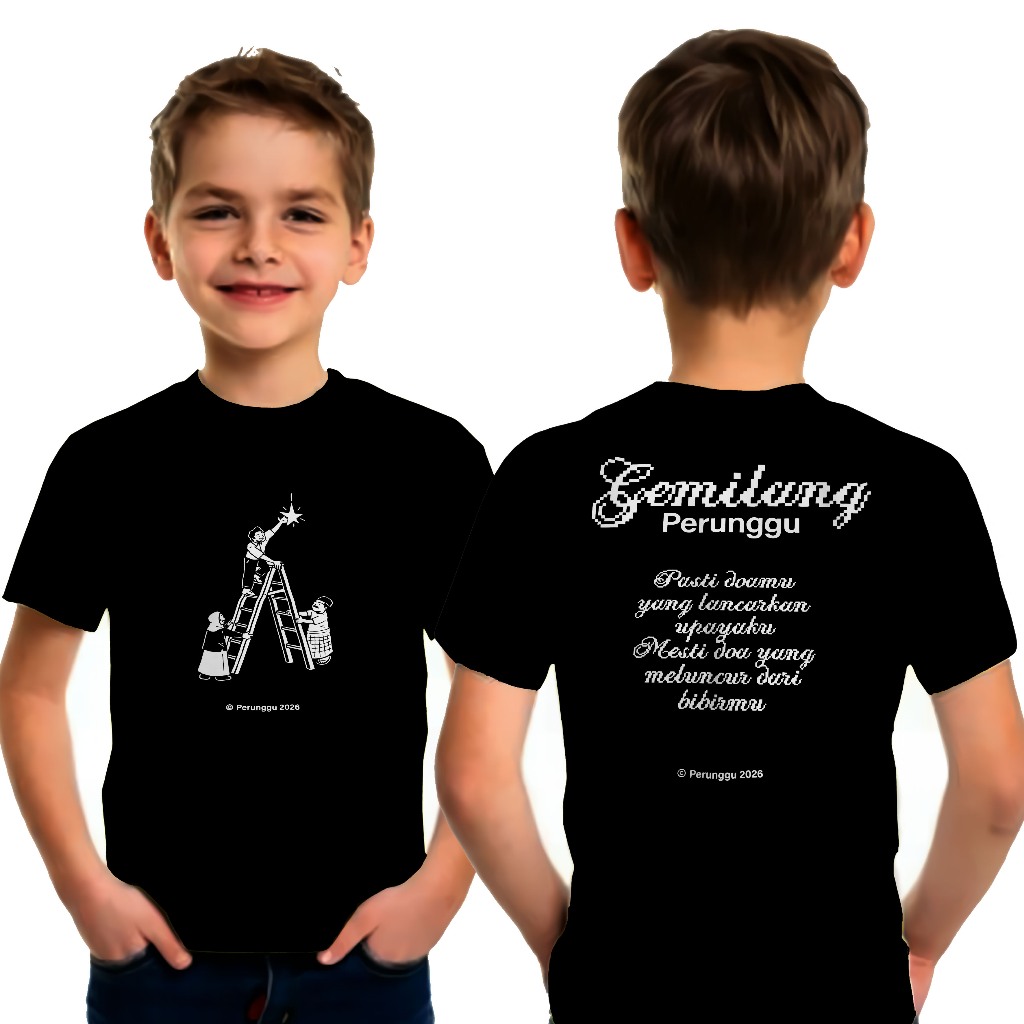 Kaos Band Anak Perunggu Gemilang Lirik Unisex