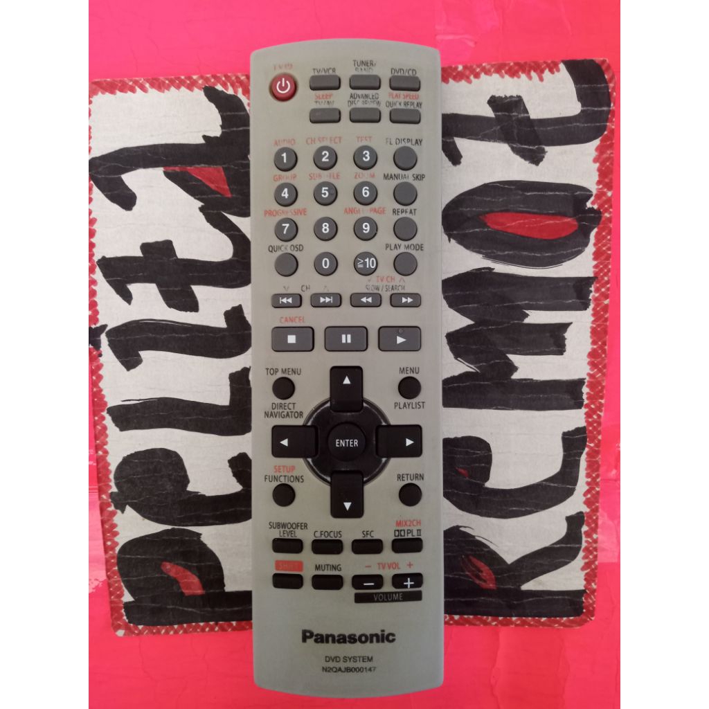 remote Panasonic tape compo original terlengkap