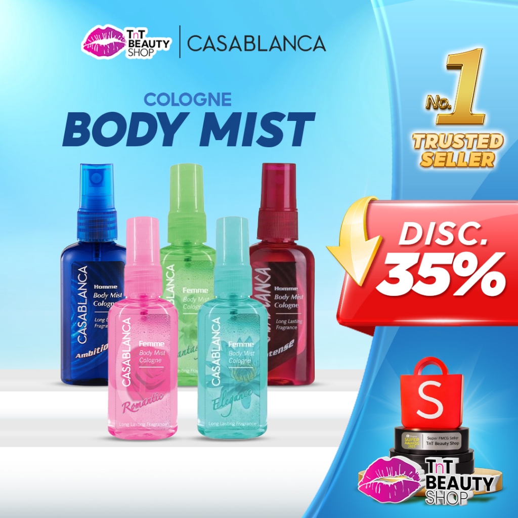 NUZ CASABLANCA BODY MIST COLOGNE - CLASSIC - AQUA 50 ML  | TnT Beauty Shop