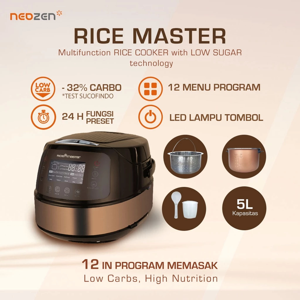 Clearance Sale Rice Cooker Low Carbo (Rice Cooker Digital) - Neozen Rice Master Low Carbo Rice Cooke