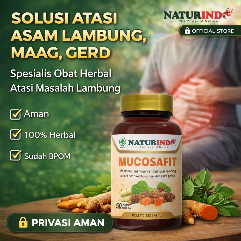 Obat Herbal Asam Lambung Maag Gerd Kronis Magh Herbal Mucosafit Naturindo