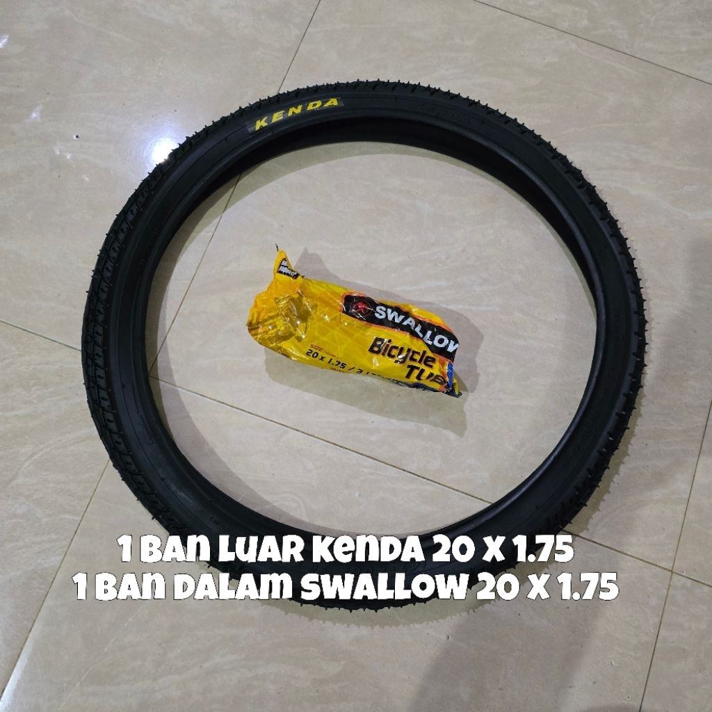 Ban Luar 20 x 1.75 Ban Dalam 20 x 1.75 Ban Luar Ban Dalam Sepeda Kenda Swallow Sepeda BMX Mini Lipat