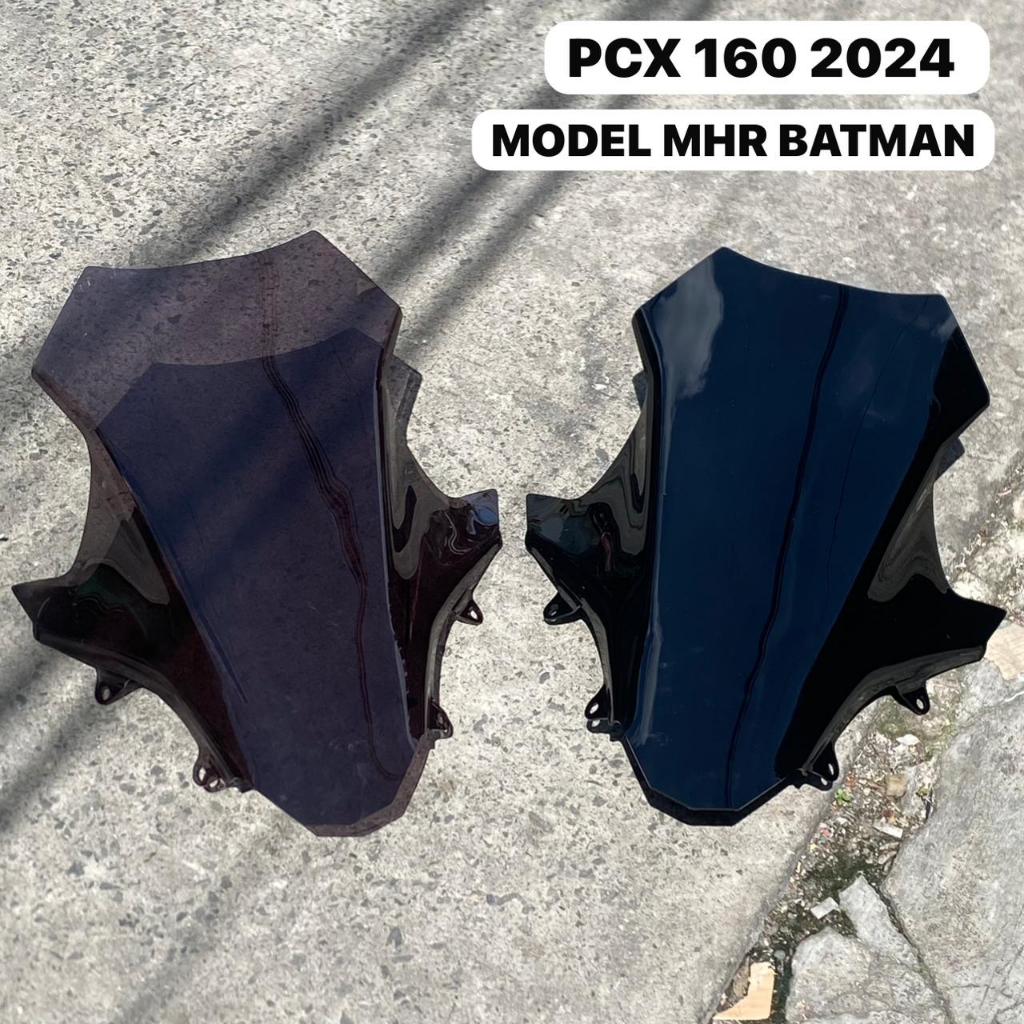 VISOR PCX 160 2021 - 2024 Batman tinggi 55cm Akrilik Laser 3mm Smoke Bening Hitam ATV55