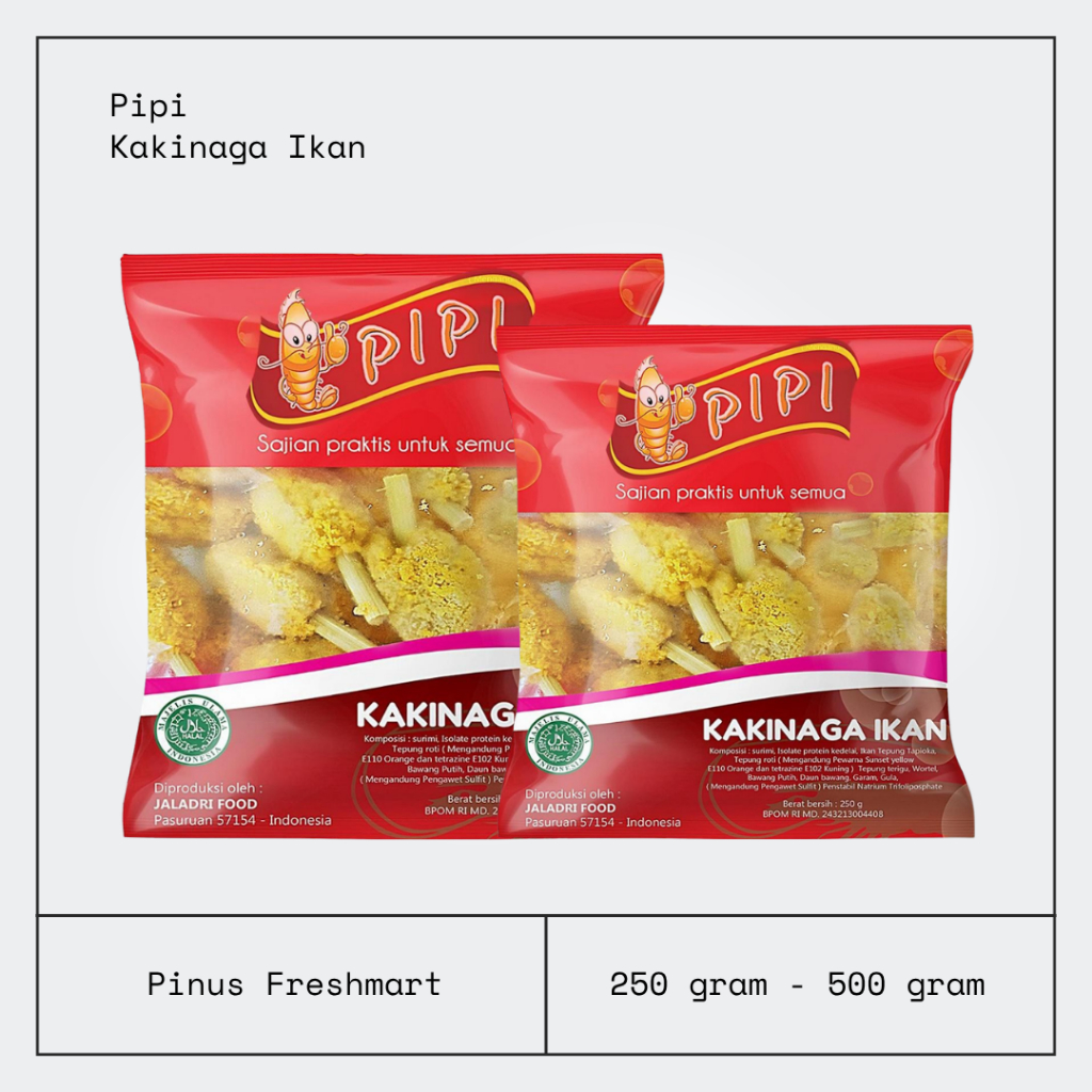 Pipi Kaki Naga 250gr - 500gr / Kaki Naga Lapis Tepung