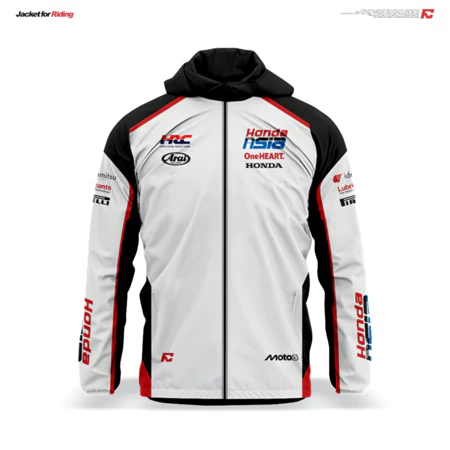 Jaket Motor Waterproof Livery Veda ega Pratama Moto3 Full Printing Bahan Parasut
