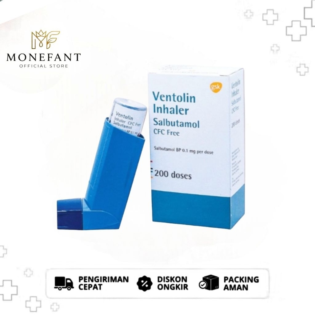 VENTOLIN INHALER ASMA SEMPROT 200 DOSES