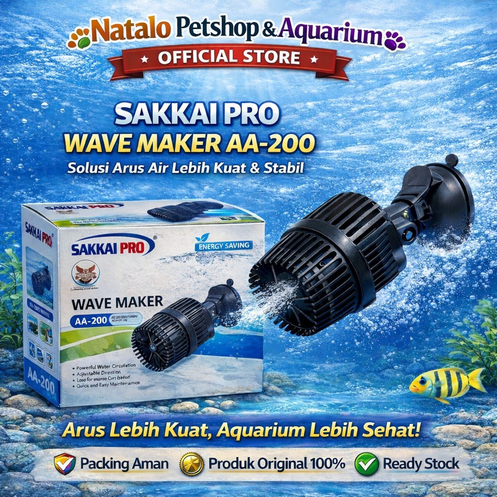 Sakkai Pro Wave Maker AA 200 - Mesin Pembuat Ombak Arus Aquarium Kolam Aquascape AA-200