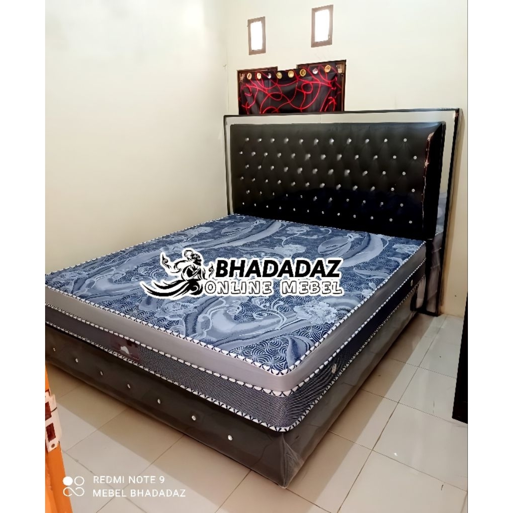 1 Set Springbed OLYMPIC BEARLAND Lis 3 + Dipan Plat Cermin