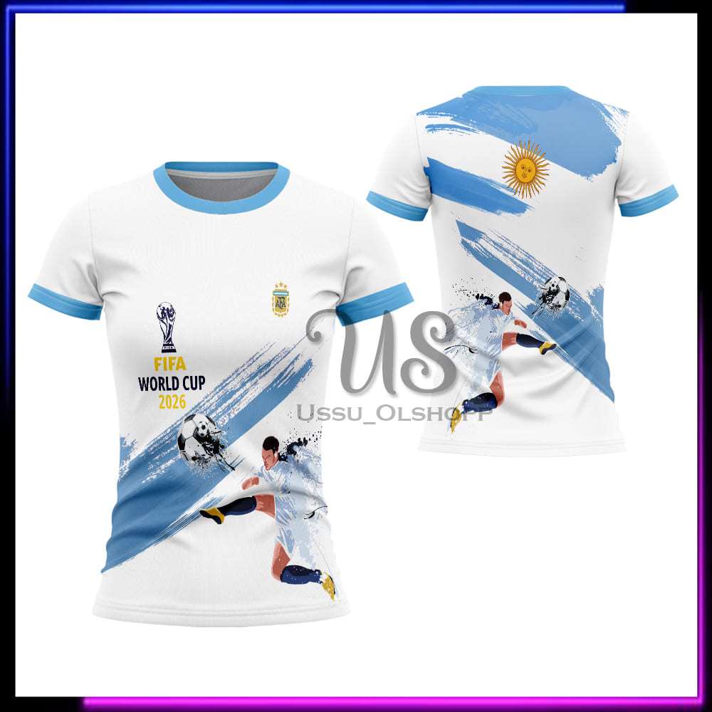 Jersey Wanita Argentina | Kaos Jersey Bola Argentina | Jersey Timnas Argentina Piala Dunia 2026