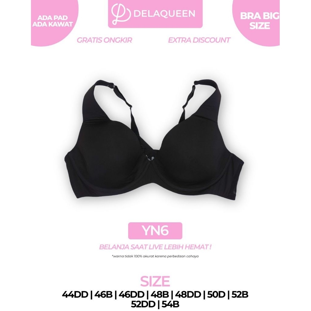 Delaqueen | Bra Big Size Bra Jumbo Bh Big Size 44DD 46B 46DD 48B 48DD 50D 52B 52DD 54B YN6