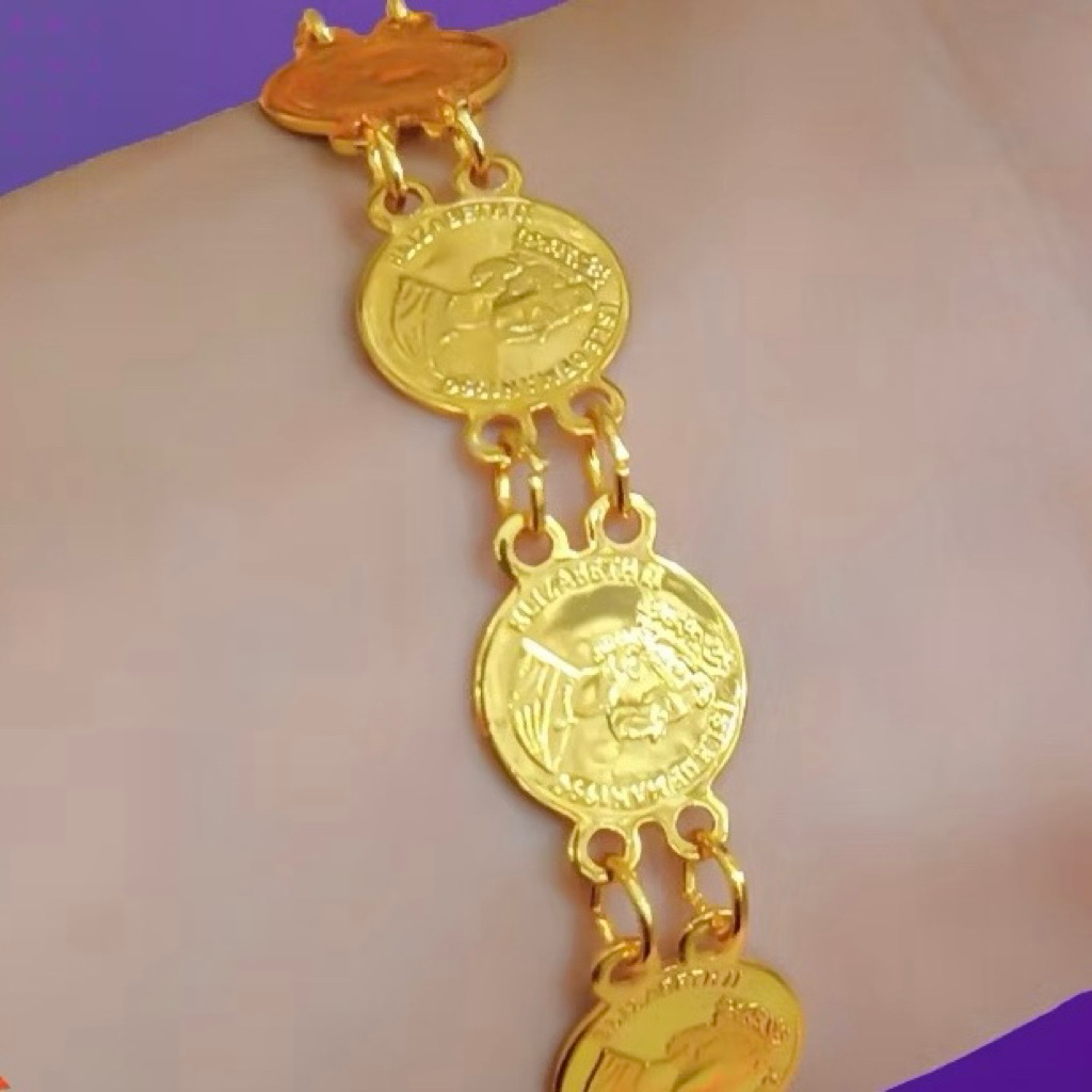 Gelang koin xuping lapis emas